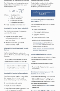 BPR travel time function